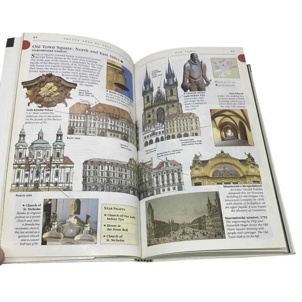 Prague: DK Eyewitness Travel Guides 1st American Ed. 1994 Maps Photos 264 Pages